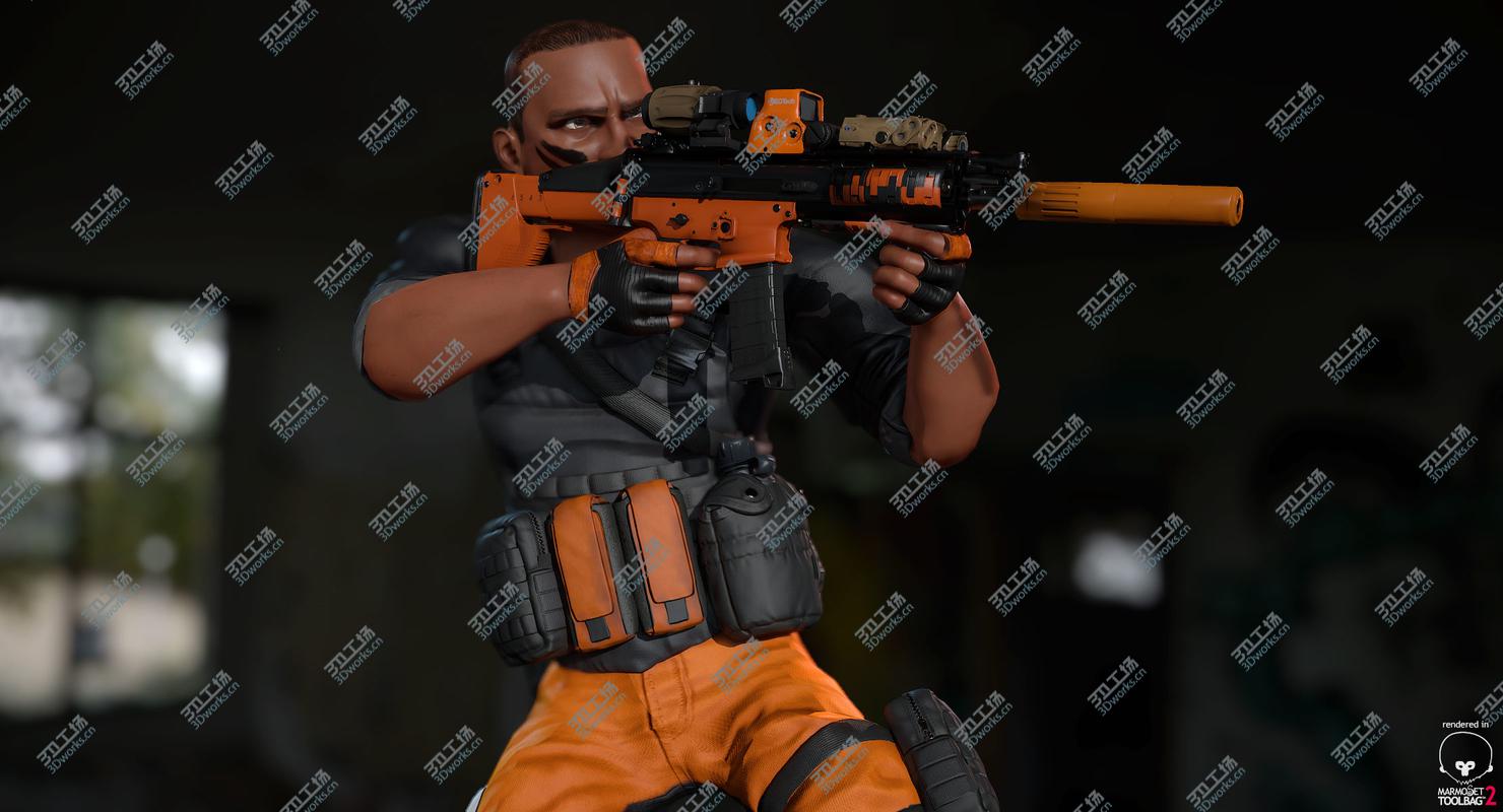 images/goods_img/2021040231/Rigged PBR Game Ready Male Soldier Hunter Militant  Paramilitary (Several Color Options)/3.jpg